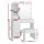 Artiss Dylan White Dressing Table Set with Stool, 10 LED Bulbs, 5 Drawers, MDF & Melamine Finish, USB Powered, 80x38.5x