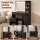 Artiss LED Dressing Table Vanity Desk Hollywood Mirror 5 Drawers Tempered Glass Black with Stool 100cm