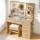 Artiss LED Vanity Desk Set: Hollywood Mirror, 5 Drawers, Charging Station, Wood, 104cm x 43cm x 140cm, Padded Stool