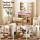 Artiss Dressing Table Vanity Desk Set with 10 LED Bulbs, RGB Light, USB Ports, Stool, Wood Finish, 90x40x142cm