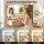Artiss Wood LED Vanity Desk with Mirror, Charging Station, Drawers, and Shelves - 121x40x136cm
