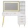 Artiss LED Dressing Table Vanity Desk White with Hollywood Mirror Built in Charging Station and Storage