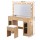 Artiss Wooden LED Dressing Table Vanity Desk Set with RGB Hollywood Mirror USB Ports 2 AC Outlets and Stool