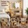 Artiss Wooden LED Dressing Table Vanity Desk Set with RGB Hollywood Mirror USB Ports 2 AC Outlets and Stool
