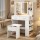 Artiss LED Vanity Dressing Table with Hollywood Mirror 3 Colour Lights Built in Charging Station White