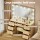 Artiss Dressing Table Vanity Set with LED Lights, Mirror & Stool – Wood Finish, 7 Drawers, 118x39x143cm, USB Powered