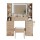 Artiss 110cm Dressing Table Vanity Desk Set with LED 3-Colour Mirror Built-In Charging Station & Stool