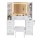 Artiss Dressing Table Vanity Desk Set 110cm LED Mirror Built‑in Charging Station Hairdryer Holder White