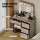 Artiss Hollywood Glam Dressing Table Set with 12 LED Bulbs, Wood Finish, Adjustable Lighting, Storage & PU Leather Stool