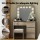Artiss Hollywood Glam Dressing Table Set with 12 LED Bulbs, Wood Finish, Adjustable Lighting, Storage & PU Leather Stool