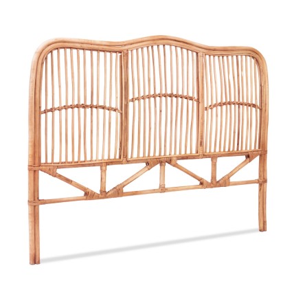 Artiss NERO Double Bedhead - Rattan Pine, Rustic Boho Style, No Installation, Sturdy Frame, Easy Maintenance
