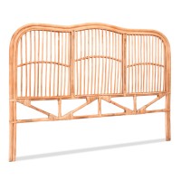 Artiss NERO Queen Bed Headboard - Pine Rattan, Rustic Boho Style, Sturdy, No Installation, Easy to Maintain