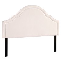 Artiss King Size Bed Headboard - Beige Velvet, Wood-Plastic Composite, Pine Legs, Scalloped Design, Easy Assembly