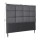 Artiss Charcoal Linen Double Bed Headboard 137cm Grid Tufted 8cm High Density Foam Comfortable Support