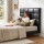 Artiss Queen PU Leather Bed Headboard Black Grid Tufted 8cm High Density Foam Solid Frame Steel Legs