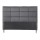 Artiss Queen Bed Headboard Linen Fabric Charcoal Grid Tufted 8cm High Density Foam Steel Legs 153x120cm