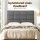Artiss Queen Bed Headboard Linen Fabric Charcoal Grid Tufted 8cm High Density Foam Steel Legs 153x120cm