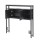 Artiss King Single Storage Bedhead with Integrated Charging Station Black MDF Metal Hidden Storage Compartment