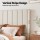 Artiss VELA Double Linen Bed Head 137cm Beige Upholstered Vertical Stripe Art Deco High Density Foam