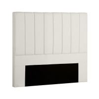 Artiss VELA Double Linen Bed Head 137cm Beige Upholstered Vertical Stripe Art Deco High Density Foam
