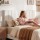 Artiss VELA King Linen Bed Head 183cm Beige Vertical Stripe Upholstered Solid Timber Frame High Density Foam