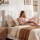 Artiss VELA Linen Bed Head 153cm Queen Beige Headboard Vertical Stripe 8cm Foam 120cm Ht Beam Frame Quality