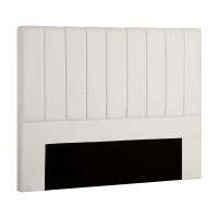 Artiss VELA Linen Bed Head 153cm Queen Beige Headboard Vertical Stripe 8cm Foam 120cm Ht Beam Frame Quality