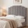 Artiss Velvet Bed Head Double Headboard 138cm W x 120cm H Grey Upholstered Vertical Stripe 8cm Foam Comfort