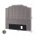 Artiss Velvet Bed Head Double Headboard 138cm W x 120cm H Grey Upholstered Vertical Stripe 8cm Foam Comfort