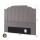 Artiss Vela Velvet Queen Bed Headboard 153cm Grey Channelled Art Deco Design Sturdy Solid Timber Frame