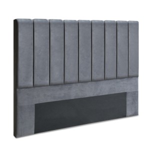Artiss Bed Headboard, Velvet, King Size, Dark Grey, 183x120x8cm - Luxurious Art Deco Style, Plush & Durable Design