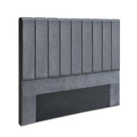 Artiss Bed Headboard, Velvet Queen, Dark Grey, 153x120x8cm - Luxurious Art Deco Design, High-Density Foam Comfort