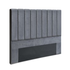 Artiss Bed Headboard, Velvet Queen, Dark Grey, 153x120x8cm - Luxurious Art Deco Design, High-Density Foam Comfort Artiss Bed Headboard, Velvet Queen, Dark Grey, 153x120x8cm - Luxurious Art Deco Design, High-Density Foam Comfort