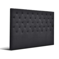 Artiss King Size Cappi Bed Headboard - Charcoal Faux Linen, Button-Tufted, High-Density Foam, Anti-Scratch Base