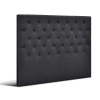 Artiss Cappi Queen Bed Headboard - Charcoal Faux Linen, Button-Tufted, High-Density Foam, 162x120.5cm, Modern Chic