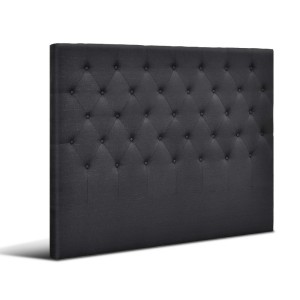 Artiss Cappi Queen Bed Headboard - Charcoal Faux Linen, Button-Tufted, High-Density Foam, 162x120.5cm, Modern Chic