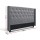 Artiss Luca King Size Bed Headboard - Grey Faux Linen, Winged Design, Tufted, Studded, High-Density Foam