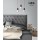 Artiss Luca King Size Bed Headboard - Grey Faux Linen, Winged Design, Tufted, Studded, High-Density Foam