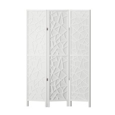 Artiss 3-Panel Room Divider Screen - 122x170cm Clover White | Eco-Friendly, Portable, Foldable & Durable Design