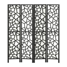 Artiss 4 Panel Room Divider Screen - 162x170cm Clover Black | Eco-Friendly, Portable, Pine Wood Design, Easy Assembly Artiss 4 Panel Room Divider Screen - 162x170cm Clover Black | Eco-Friendly, Portable, Pine Wood Design, Easy Assembly
