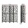 Artiss 4 Panel Room Divider Screen - 162x170cm Clover Black | Eco-Friendly, Portable, Pine Wood Design, Easy Assembly