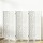 Artiss 6 Panel Room Divider Screen 244x170cm Clover White - Solid Pine Wood, Eco-Friendly, Foldable, Portable Design