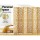 Artiss 8 Panel Room Divider Screen 325x170cm Clover Natural - Pine Wood & Non-Woven Fabric, Eco-Friendly, Foldable