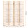 Artiss 4 Panel Room Divider Screen - 174x179cm Natural | Solid Pine Wood | Eco-Friendly Fabric | Foldable Design
