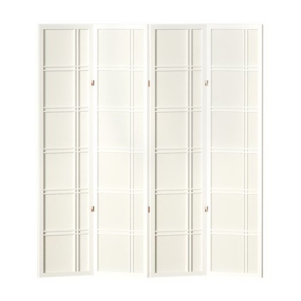 Artiss 4 Panel Room Divider Screen Nova White - Eco-Friendly, Portable, Foldable Privacy Solution for Any Space