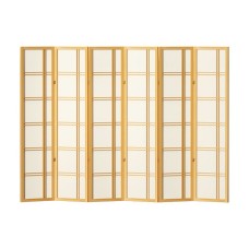 Artiss 6-Panel Room Divider Screen, Natural Pine Wood, 265x179cm, Foldable & Eco-Friendly, with 1-Year Warranty
