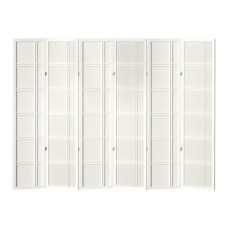 Artiss 6 Panel Room Divider Screen Nova White - Pine Wood, 265x179cm, Foldable, Eco-Friendly, Non-toxic, Portable Design