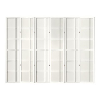 Artiss 6 Panel Room Divider Screen Nova White - Pine Wood, 265x179cm, Foldable, Eco-Friendly, Non-toxic, Portable Design
