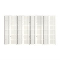 Artiss 8 Panel Room Divider Screen Nova White, 353x179cm - Pine Wood, Eco-Friendly, Portable, Foldable, Non-Toxic