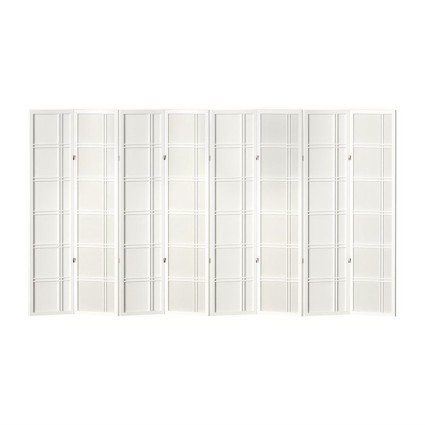 Artiss 8 Panel Room Divider Screen Nova White, 353x179cm - Pine Wood, Eco-Friendly, Portable, Foldable, Non-Toxic